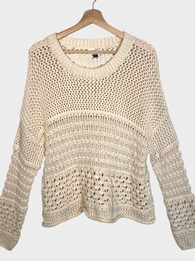 UNIVERSAL THREAD Sweater LARGE Cream Casual Neutral